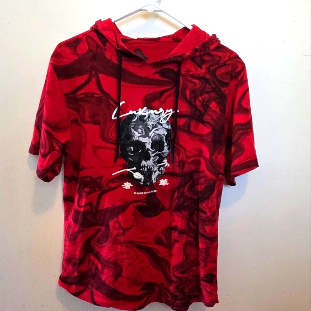 Red Graphic Kids Hoodie T-Shirt
